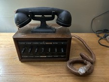 Antique Dictograph Office Intercom Telephone Selector Console Wood As-Is Parts picture