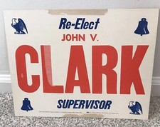 1950s vtg election Sign POSTER Tonawanda  Buffalo politics Supervisor 40s 50s picture