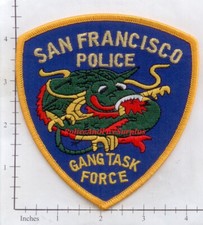 California - San Francisco CA Police Gang Task Force Dept Patch picture