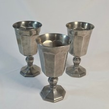 Gorham Pewter vintage goblets, PH24, set of 3 picture