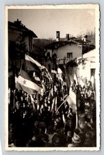 RPPC Yugoslavia Liberation WWII Celebration Parade Real Photo Postcard picture