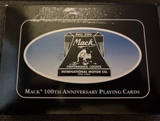 Mack Trucks 100th Anniversary Playing Cards 2 Decks In Tin Bulldog 1999 picture