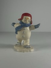 Vintage Lenox Snowman Ice Skating Figurine 2000 Christmas Porcelain Handcrafted picture