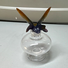 Vintage Daum France Pate de Verre Crystal Butterfly Perfume Bottle Signed picture