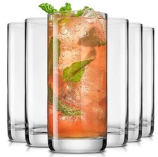 JoyJolt Faye 13oz Highball Glasses, 6pc Tall Glass 6 Count (Pack of 1), HH655  picture