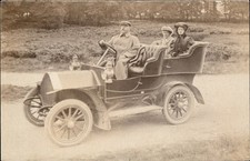 Early touring automobile Transportation c1900s-10s Real Photo Vintage Postcard picture