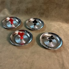 Vintage Irvinware chrome plate card suits bridge ashtray lot four picture