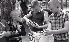 sl47 Negative 1960's California  Boys with Snakes 266a picture