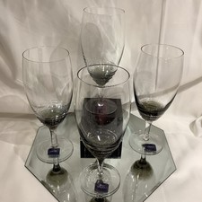 Mikasa Swirl Smoke 8.75” Water Goblet  - Set of 4 *NEW* picture