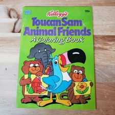 VTG 1984 Kellogg’s Toucan Sam Animal Friends Coloring Book Unused Froot Loops picture