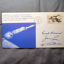 Apollo 8 Launch Cover Crew Signed Frank Borman Jim Lovell William Anders 1968 picture