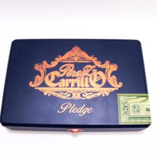 Perez Carrillo Pledge Prequel Empty Wood Cigar Box 9.25