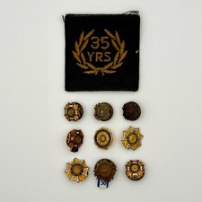 Vintage VFW Auxiliary Veterans of Foreign Wars Lot Nine (9) Pins One (1) Patch picture