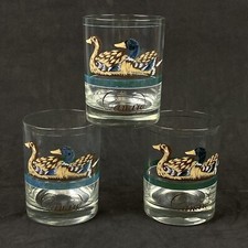 Vitnage Cera Glass Ducks Bar Cocktail Glasses Old Fashioned Set Of 3 picture
