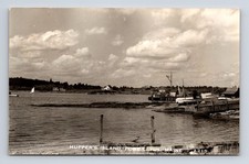RPPC Hupper's Island Wharf Marina Boats Houses Port Clyde Maine ME Postcard picture