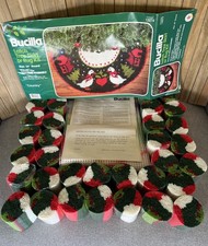 Bucilla Latch Tree Skirt Or Rug Skirt Vintage Christmas geese Kit Open Box picture