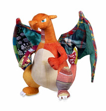 Pokemon x Sean Wortherspoon Charizard Plush Toy Stuffy Patchwork Multicolor NEW picture