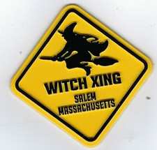 SALEM MASSACHUSETTS WITCH XING SOUVENIR FRIDGE MAGNET picture