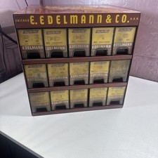 Vintage 50s 60s E. Edelmann Advertising Parts Cabinet Store Display picture