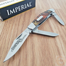 Imperial Schrade Medium Stockman Pocket Knife Stainless Blades Celluloid Handle picture