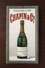 Rare Vintage  Advertising Card Sign Chapin & Cie French Champagne Wine  picture