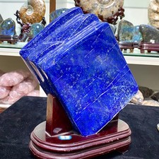 17.9LB TOP Natural Lapis Lazuli jasper quartz crystal Furnishing articles+stand. picture