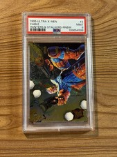 1995 ULTRA X-MEN HUNTERS & STALKERS RAINBOW #2 CABLE PSA 9 picture