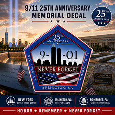 9/11 25th Anniversary Memorial Decal Never Forget September 11 Tribute Sticker picture