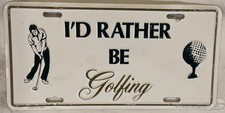 PASSIONATE GOLFER ALWAYS ON GOLF COURSE license plate Love Fun Golfing Putter picture