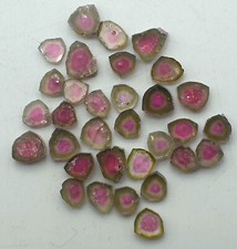 35.5cts Beautiful Watermelon Tourmaline Slices Parcel From Afghanistan picture