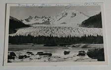 RPPC Mendenhall Glacier Juneau Alaska AK 2109 Vintage Real Photo Postcard picture