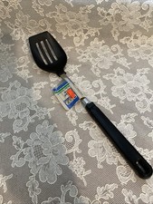 Vintage EKCO USA Black Nylon Cooking~Slotted Serving Spoon 11 3/4” NEW Old Stock picture