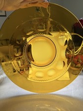 Vintage Amber Glass 8.25