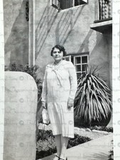 Vintage Photo Lady At Hotel El Roblar Ojai California 1929 picture