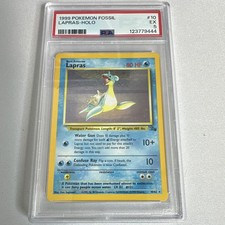 1999 Pokémon Fossil Lapras Holo 10/62 PSA 5 Wizards of the Coast picture