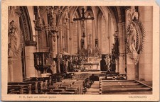 Valkenburg R K Kerk Postcard Vintage Sepia Church Interior Netherlands Unposted picture