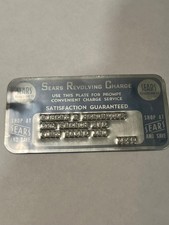1952 Vintage Aluminum SEARS ROEBUCK & COMPANY Revolving Charge Card . . picture
