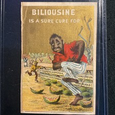 RARE Collectible Postcard Advertising Sign Biliousine A Sure Cure…. ORIGINAL VTG picture