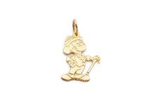 Disney 14k Yellow Gold Mickey Mouse Pendant Hat & Cane picture
