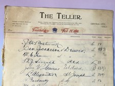 1899 Teller House Guest Register Central City Colorado Mining Hotel History picture