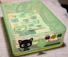 Sanrio Chococat Stationery Set w/ Storage Box Plastic 2004 Note Paper Stickers picture