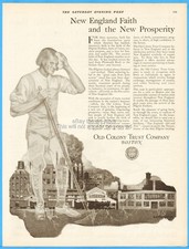 1921 Old Colony Trust Co Boston New England Faith and the New Prosperity Ad picture
