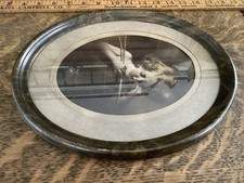 Antique Framed Cherub Child Portrait Oval Print Early 1900s Religious Art picture