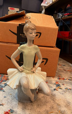 Vintage Lladro #1360 Laura Seated Ballerina Porcelain Figurine Spain picture