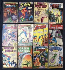 DC SILVER AGE LOT of 12 Comics: Superman, Green Lantern, Justice League, Flash.. picture