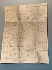 1842 Manuscript Letter: Philadelphia to NY - Temperance & Religion picture