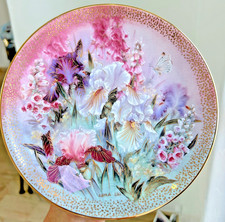 Vintage 1991 Lena Liu Iris Quartet Collector Plate Symphony of Shimmering Beauty picture