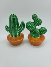 Ceramic Desert Cactus Salt and Pepper Shakers picture