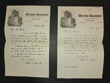 1924 Herbert W. Horwill ALSs to Stewart Beach from Hotel Albert NYC (2 Letters) picture