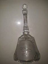 Teddy Bear Crystal Bell Etched 8